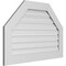 Ekena Millwork Octagonal Top Surface Mount PVC Gable Vent: Functional, w/ 3-1/2"W x 1"P Standard Frame, 38"W x 26"H GVPOT38X2601SF - alternate 3